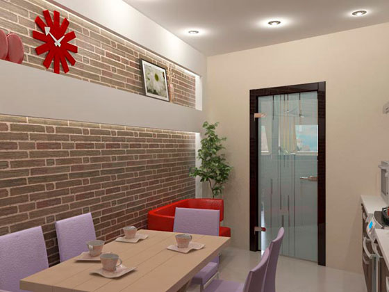 Кирпичная стена красива и без отделки