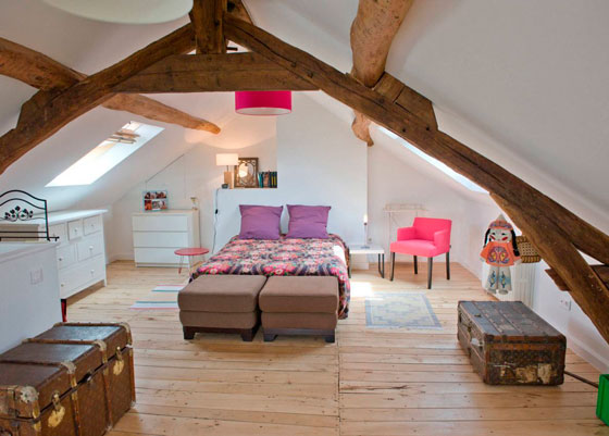 Площадь мансарды позволила сделать спальню мечты Площадь мансарды позволила сделать спальню мечты