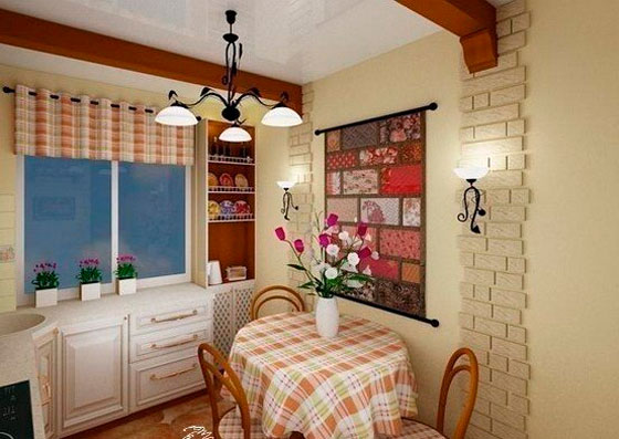 Можно отделать только часть стены в виде панно