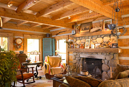 оформления дачного интерьера в деревенском стиле