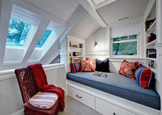 Цветовые вариации в мансарде Цветовые вариации в мансарде