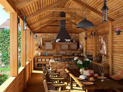 деревенский стиль на даче