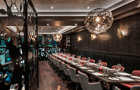 Роскошный и уютный интерьер ресторана в Лондоне