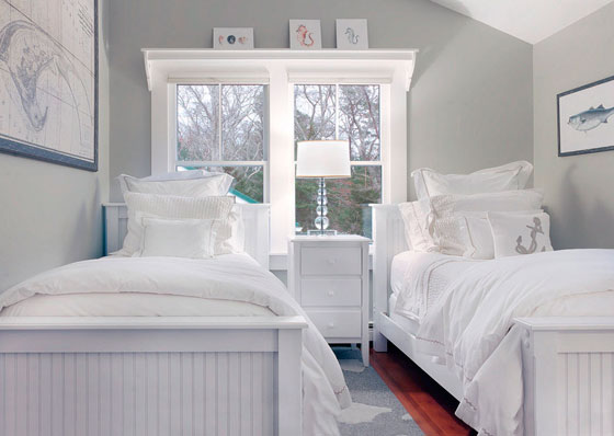 Вариант расположения двух кроватей